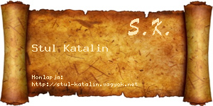Stul Katalin névjegykártya